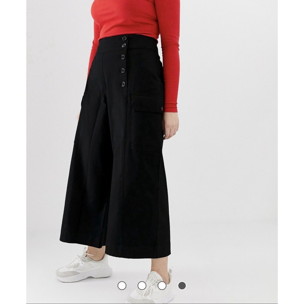 ASOS DESIGN Curve chino trouser with wide leg and pockets